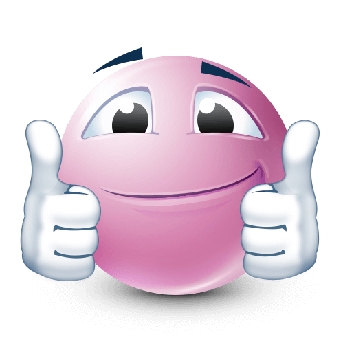 Pink Emoji Ball with a double thumbs-up!